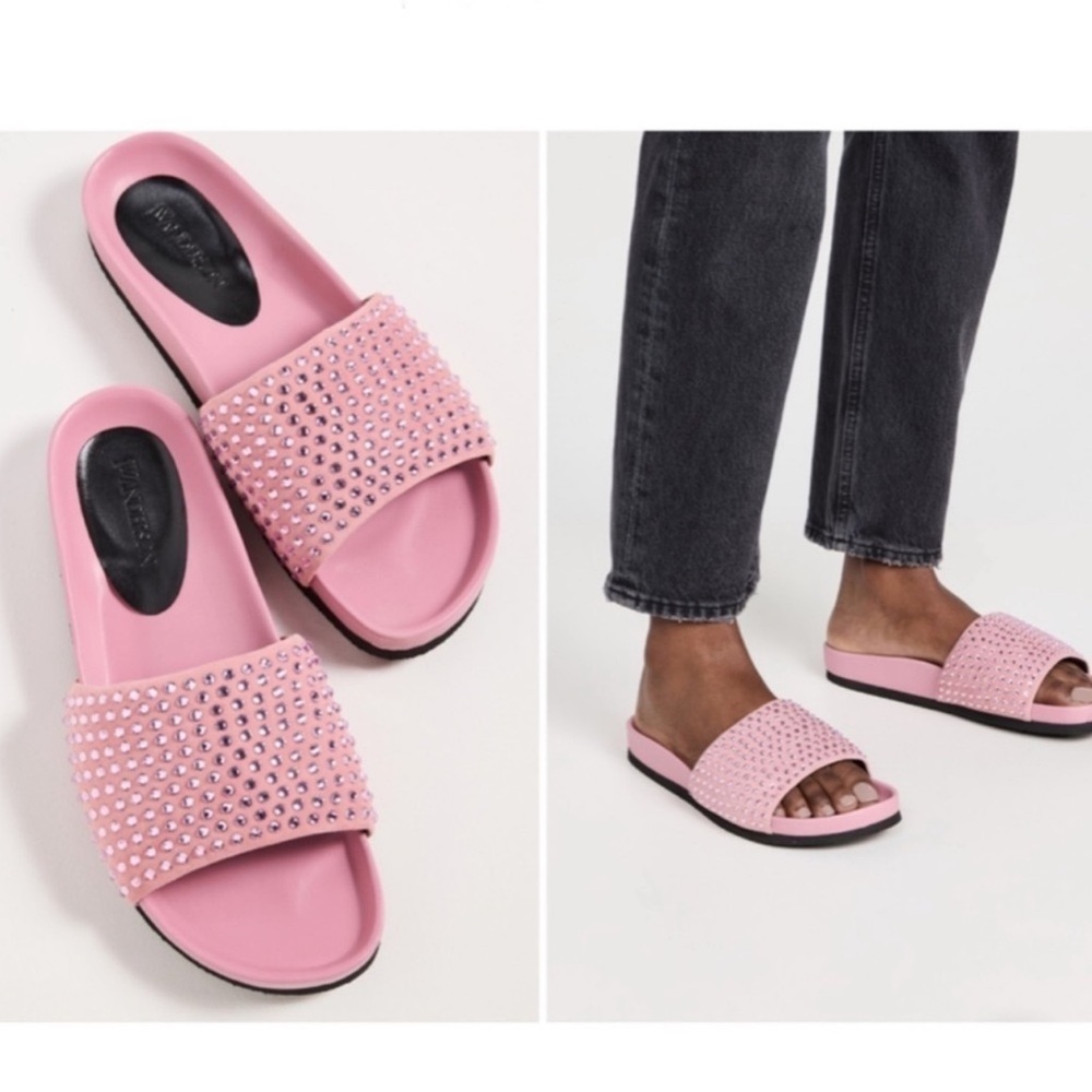 JW Anderson Lavender Embellished Slide Sandals